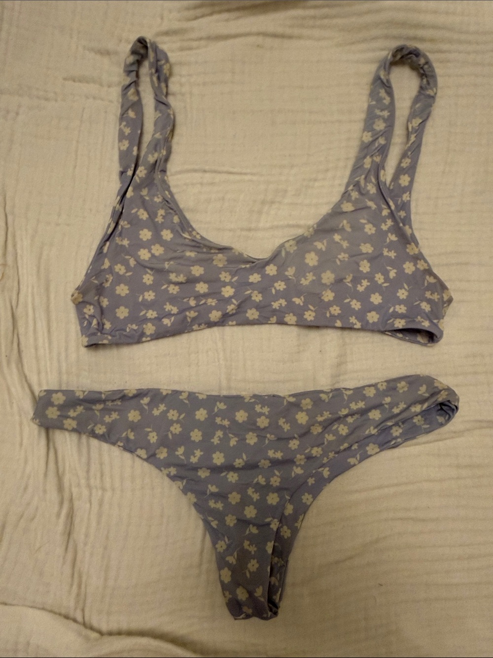 Mai Light Purple Floral Bikini Set